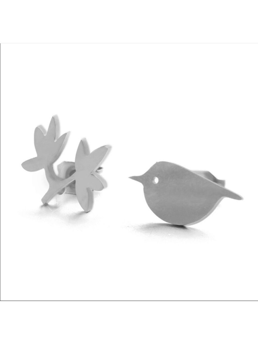 Bird mismatched boutique stainless steel earrings new